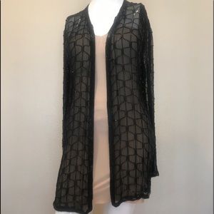 Scala Beaded Vintage Silk Jacket